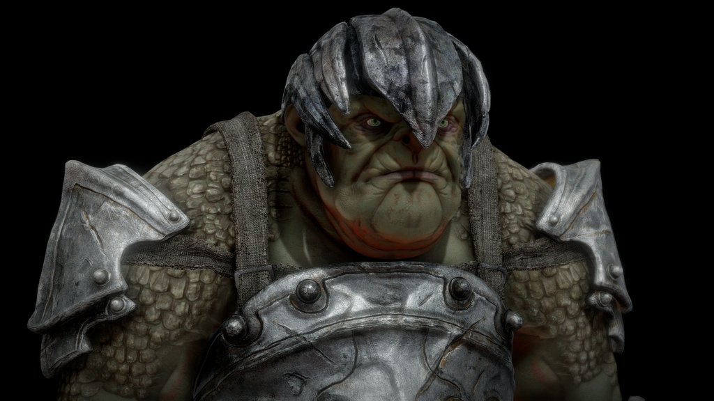 Free Game Character - Armored Troll - With Sword