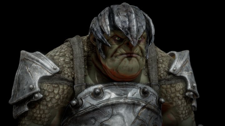 Free Game Character - Armored Troll - With Sword – Modello 3D gratuito STL