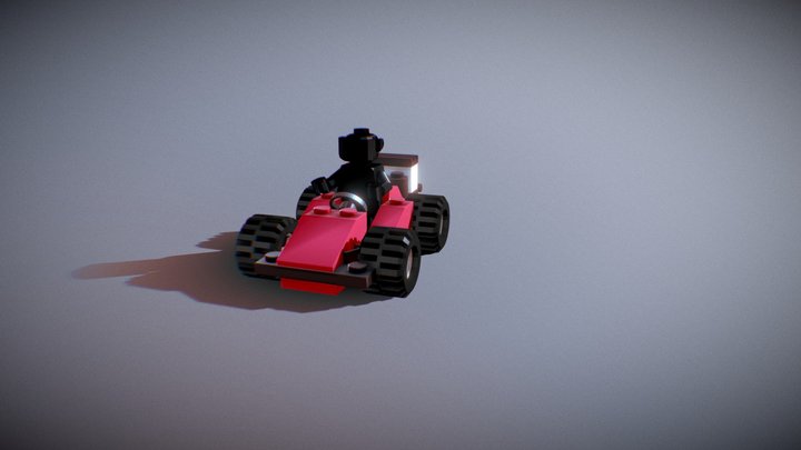 Red Lego Racecar 3D Model