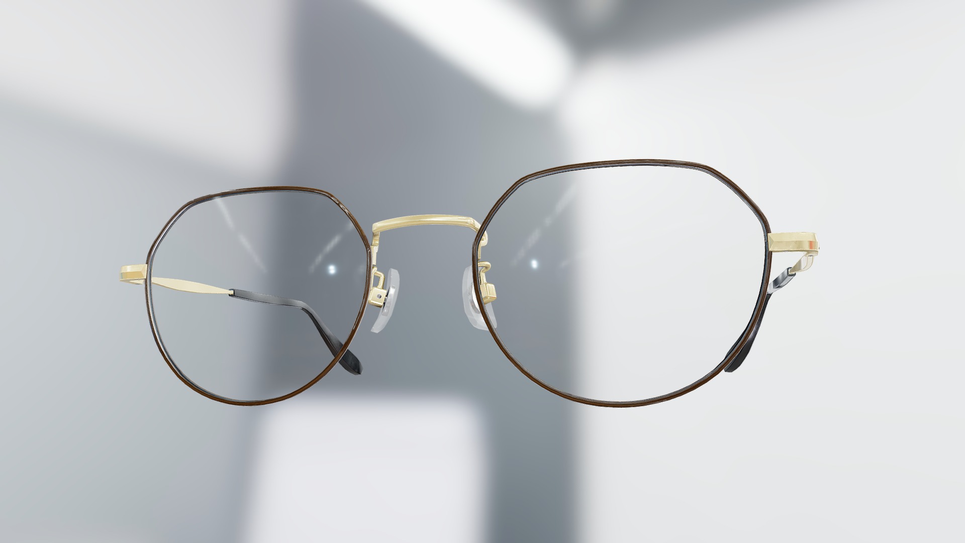 Generic Metal Crown Panto Glasses (Brown) - 3D model by VirTry Teams ...