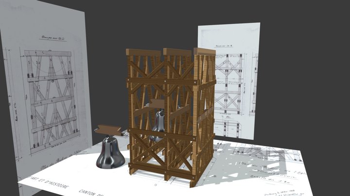 Haut-Intyamon - Montbovon, Eglise Saint-Grat 3D Model