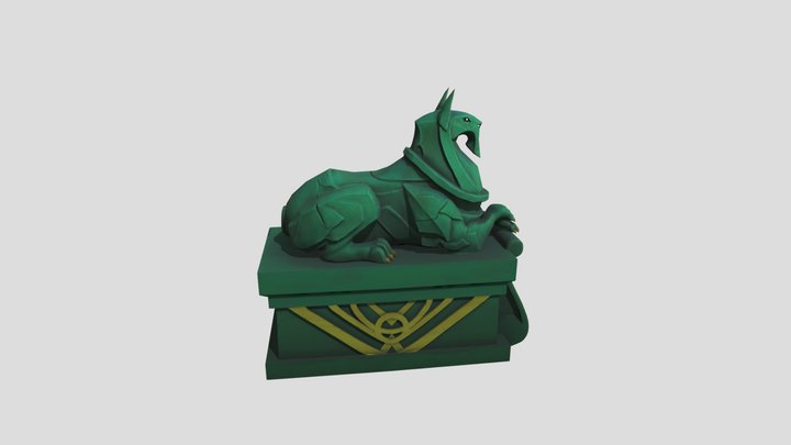 Prop lion statue 3D Model