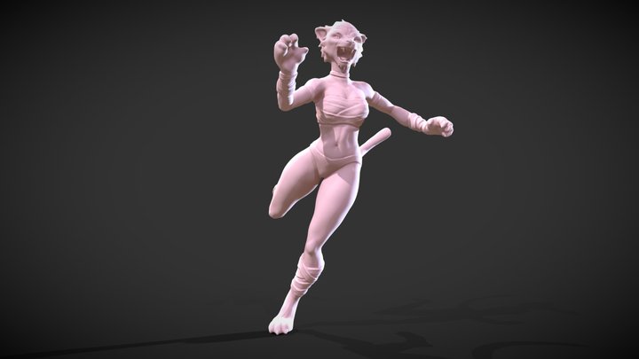 Cat Women Sculpt 3D Model