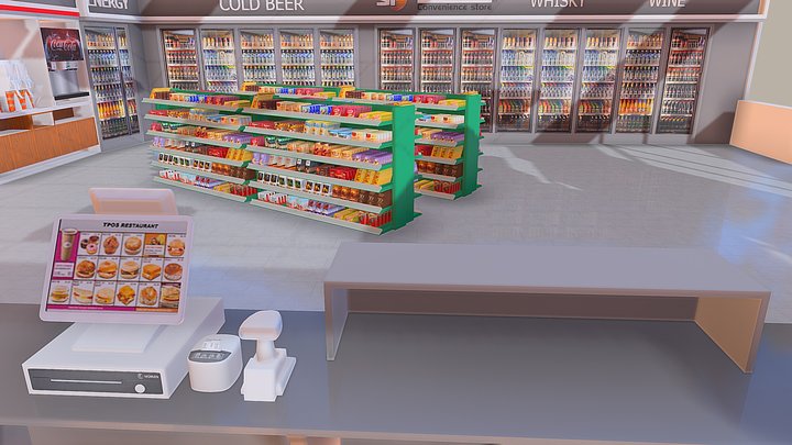 Convenience store 2 3D Model