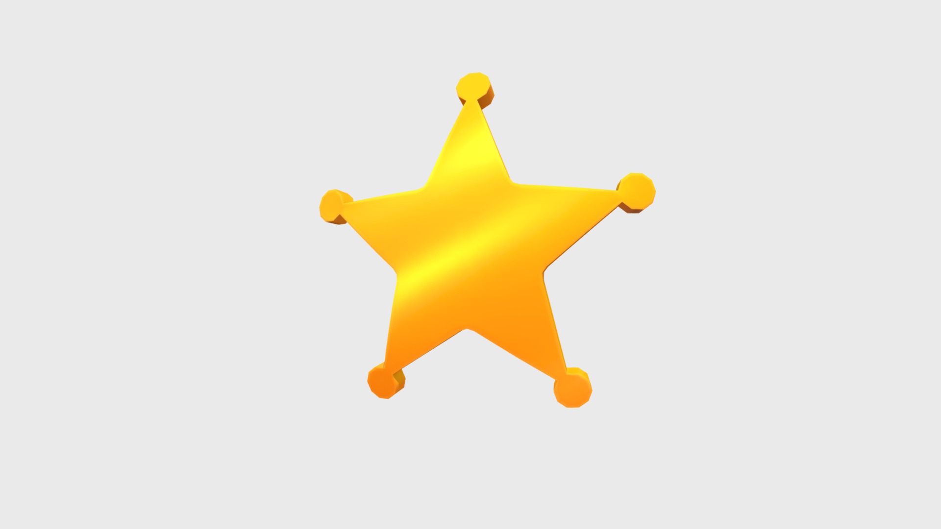 3D model Sheriff Badge - This is a 3D model of the Sheriff Badge. The 3D model is about icon.
