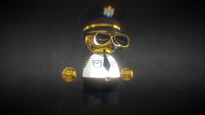 Joe Pilot With Hands 3D Model