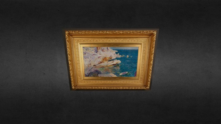 J. Sorolla - Rocas de Jávea y el bote blanco 3D Model
