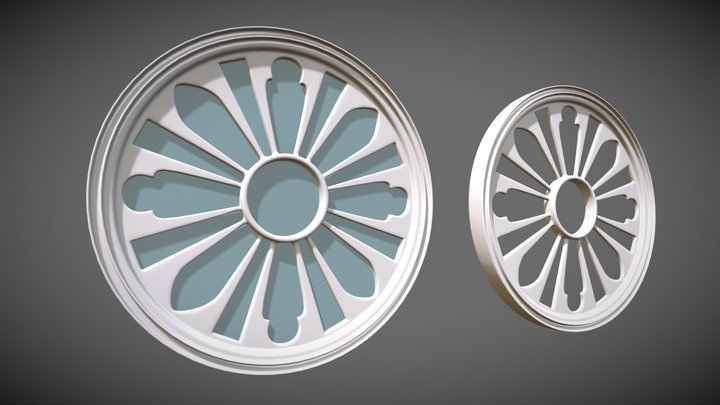 Circular Gothic Window Type2 3D Model