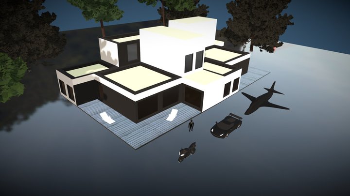 Maison Moderne 3D Model