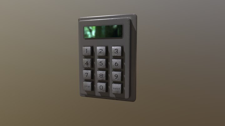 Basic Door KeyPad/CodeLock Free 3D Model