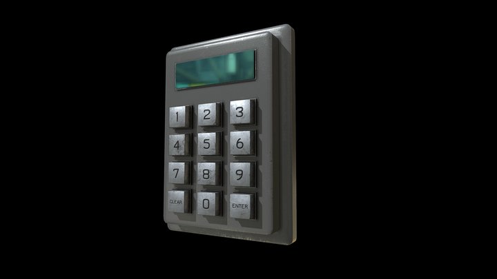 Basic Door KeyPad/CodeLock Free 3D Model