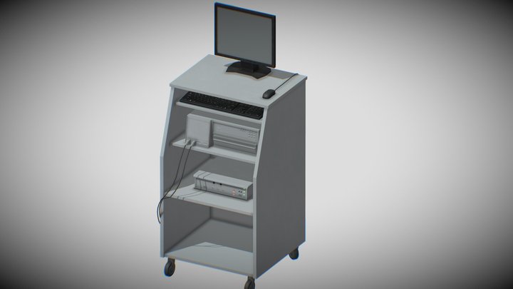 Medical Vital Monitor 3D Model
