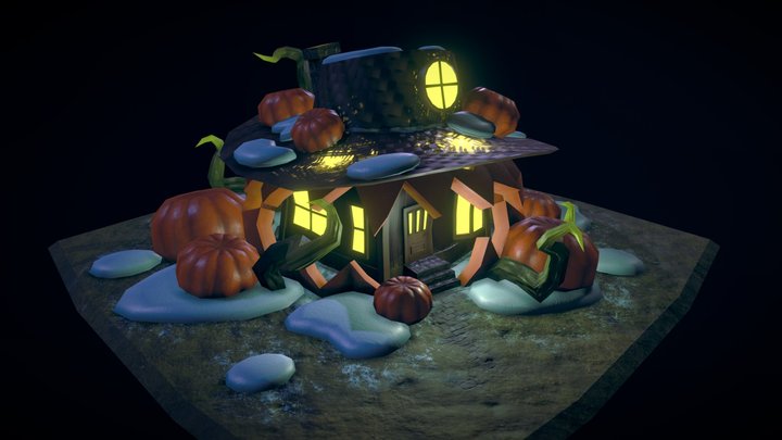 Pumpkin House Animation 3D Model