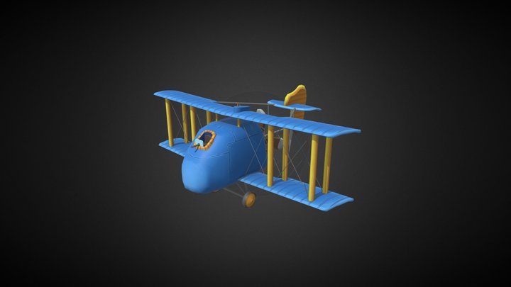 Stylized Airplane - Airco DH.2 3D Model