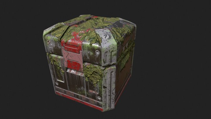 Sci-fi Crate Textured By Finn Swift 3D Model