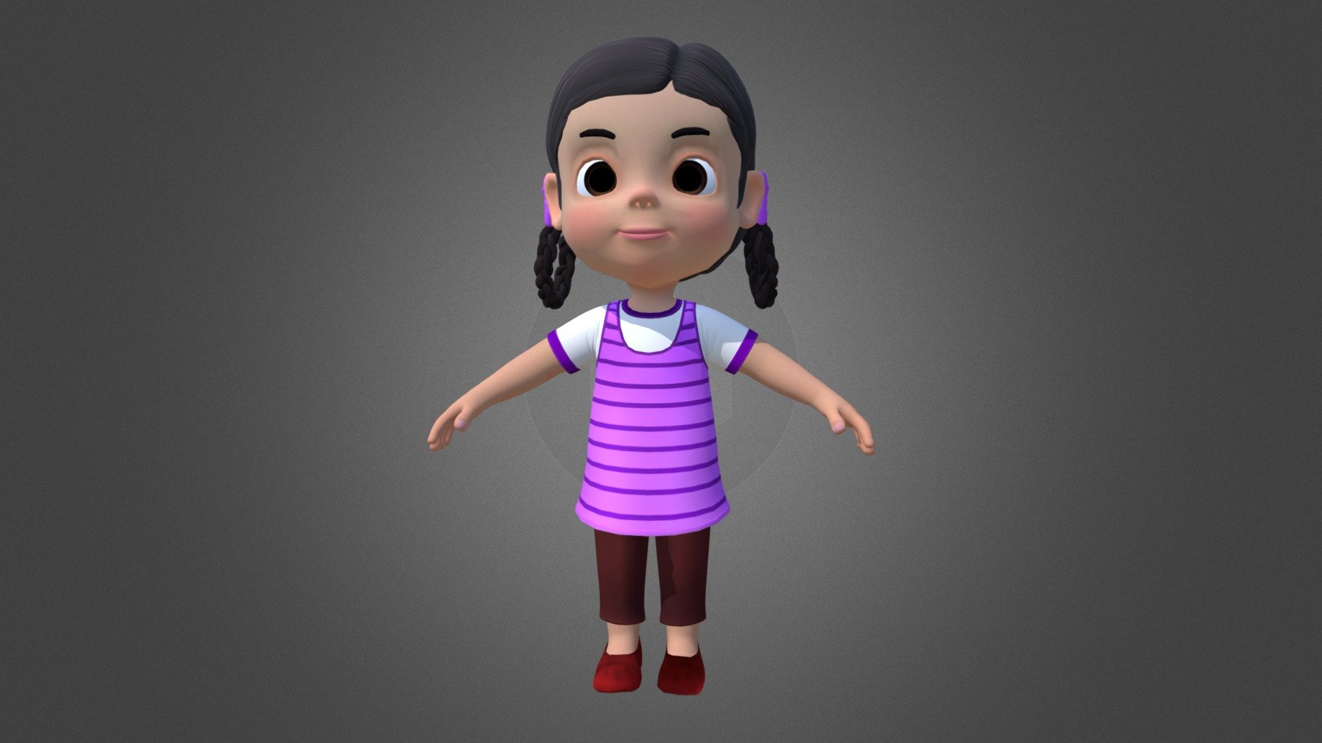 cartoon girl child - Buy Royalty Free 3D model by tingting_er [3eac8d4 ...