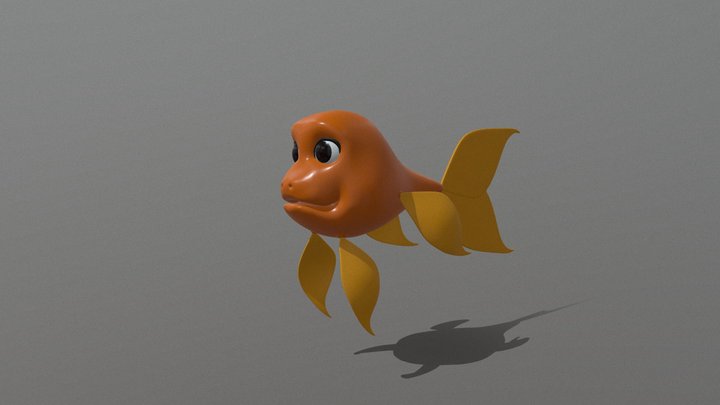 A Cartoon Fish🐠 3D Model