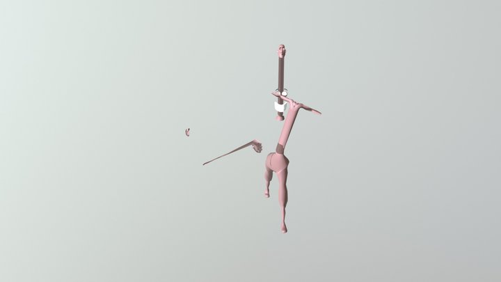 Walk Cycle 3D Model