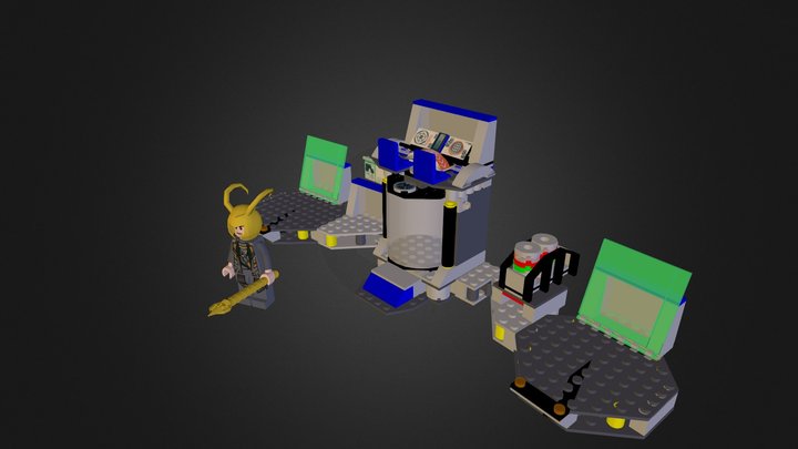 MARVEL_La Fuga de Hulk del Helitransporte 3D Model