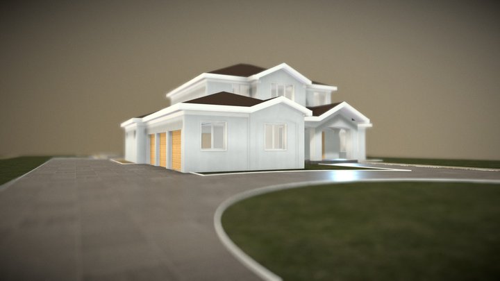 Maison typique de Floride - Modèle 3D 3D Model