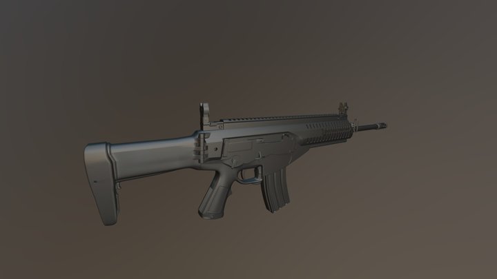 Beretta ARX 160 Assault Rifle - High Poly 3D Model
