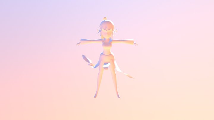 Poly-girl 3D Model