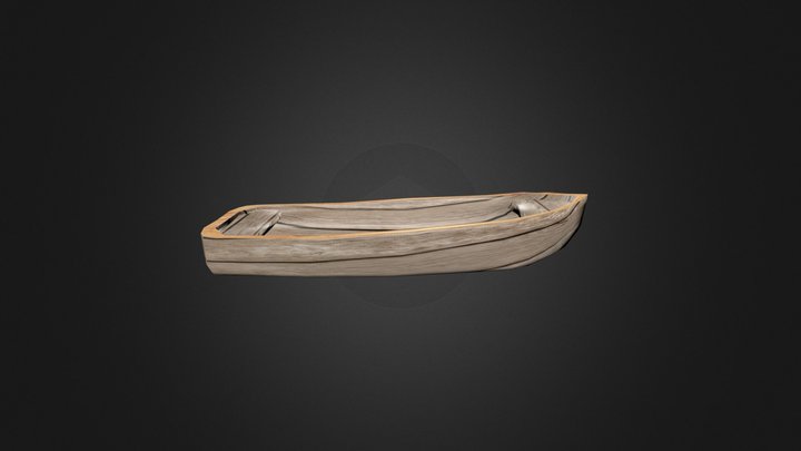 Wooden Boat 3D Model