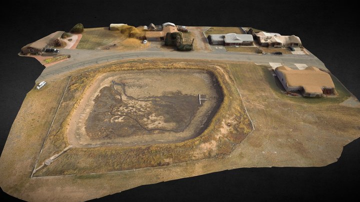 Ground Aerial Scan 3D Model