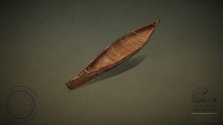 Abenaki Birchbark Canoe by Aaron York 3D Model