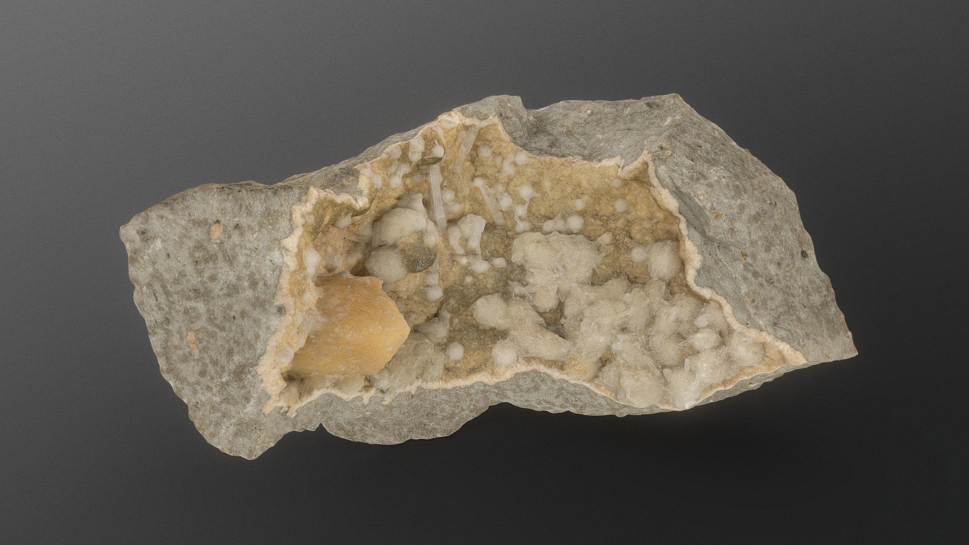 Dutina ve znělci s natrolitem - Phonolite cavity - 3D model by Regional ...