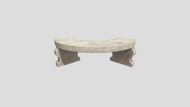 Curved bench (Tanit XR building kit) 3D Model