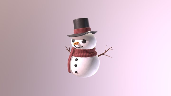 Snow Man 3D Model