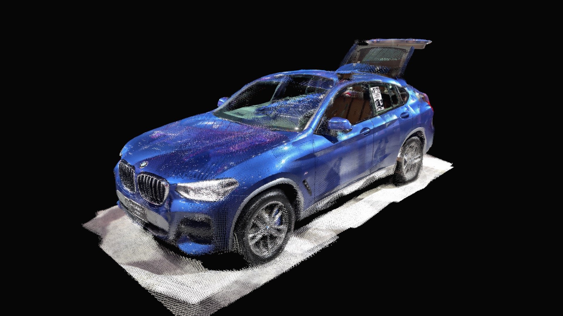 BMW X4 open lidar scan