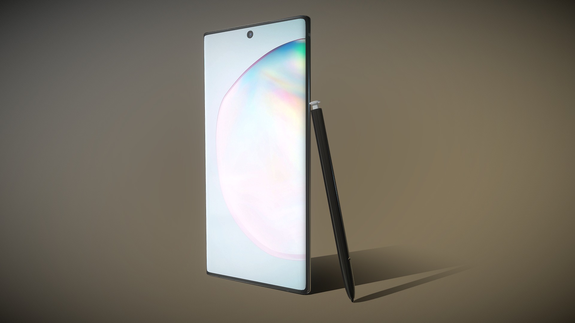 3D model Samsung Galaxy Note 10 - This is a 3D model of the Samsung Galaxy Note 10. The 3D model is about a tablet with a blue screen.