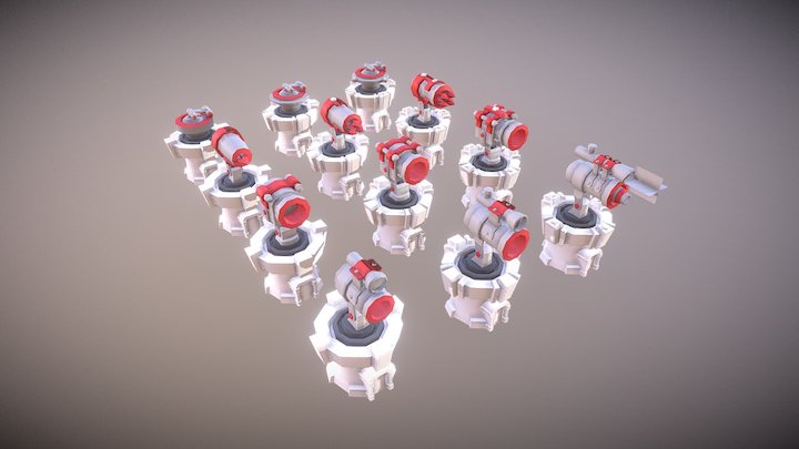 Ranged Towers 3D Model