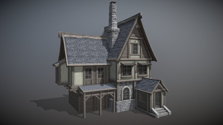 Medieval house | Generic Textures | Game ready 3D Model
