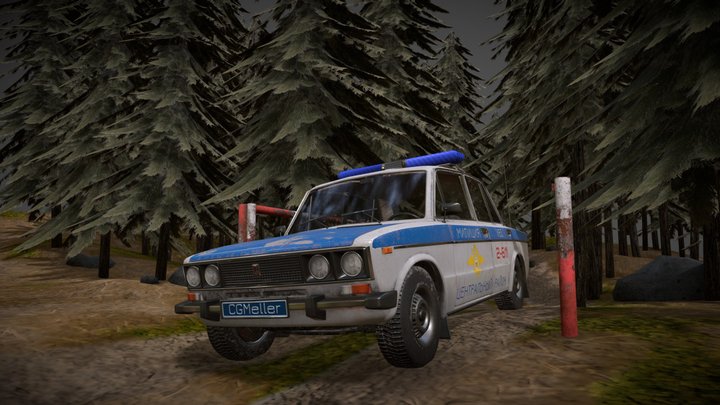 VAZ-2106 Police – Kostenloses 3D-Modell STL