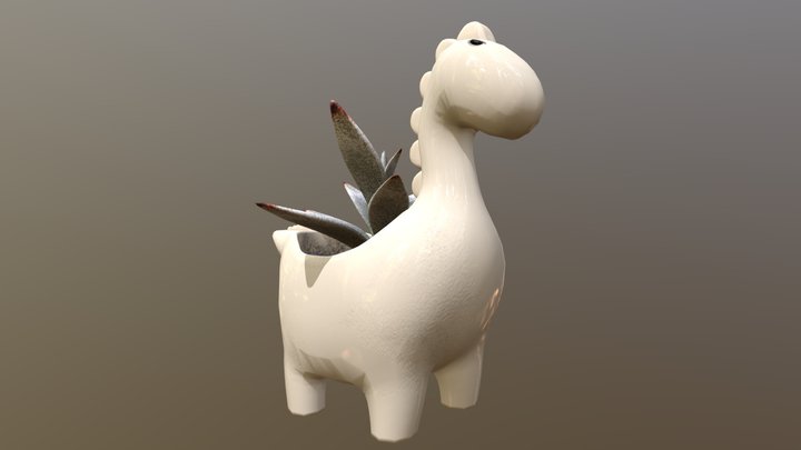 Panda Succulent 3D Model