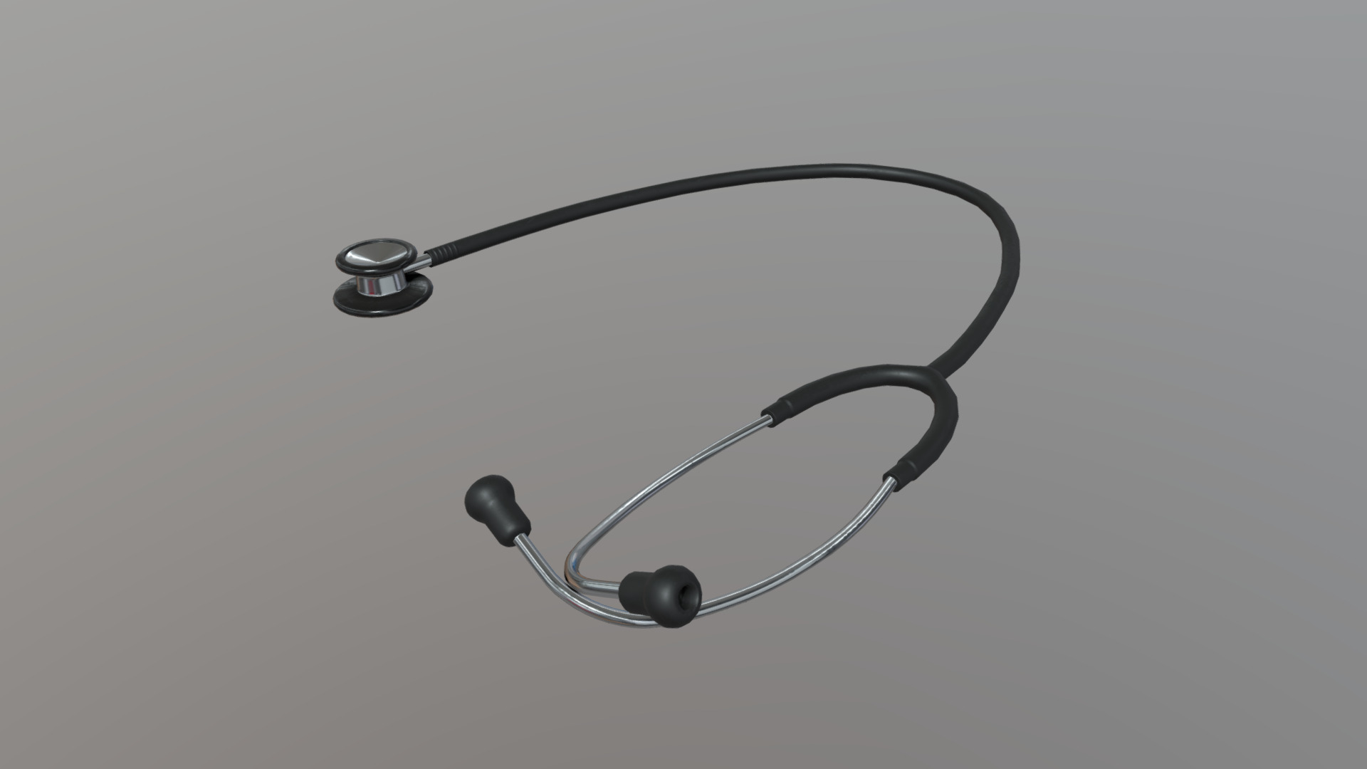 3D model Stethoscope - This is a 3D model of the Stethoscope. The 3D model is about a close-up of a stethoscope.