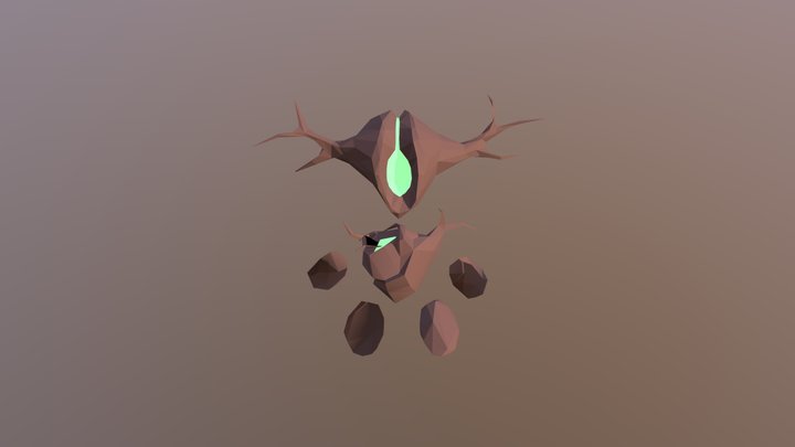 Wooden Golem Anim 3D Model