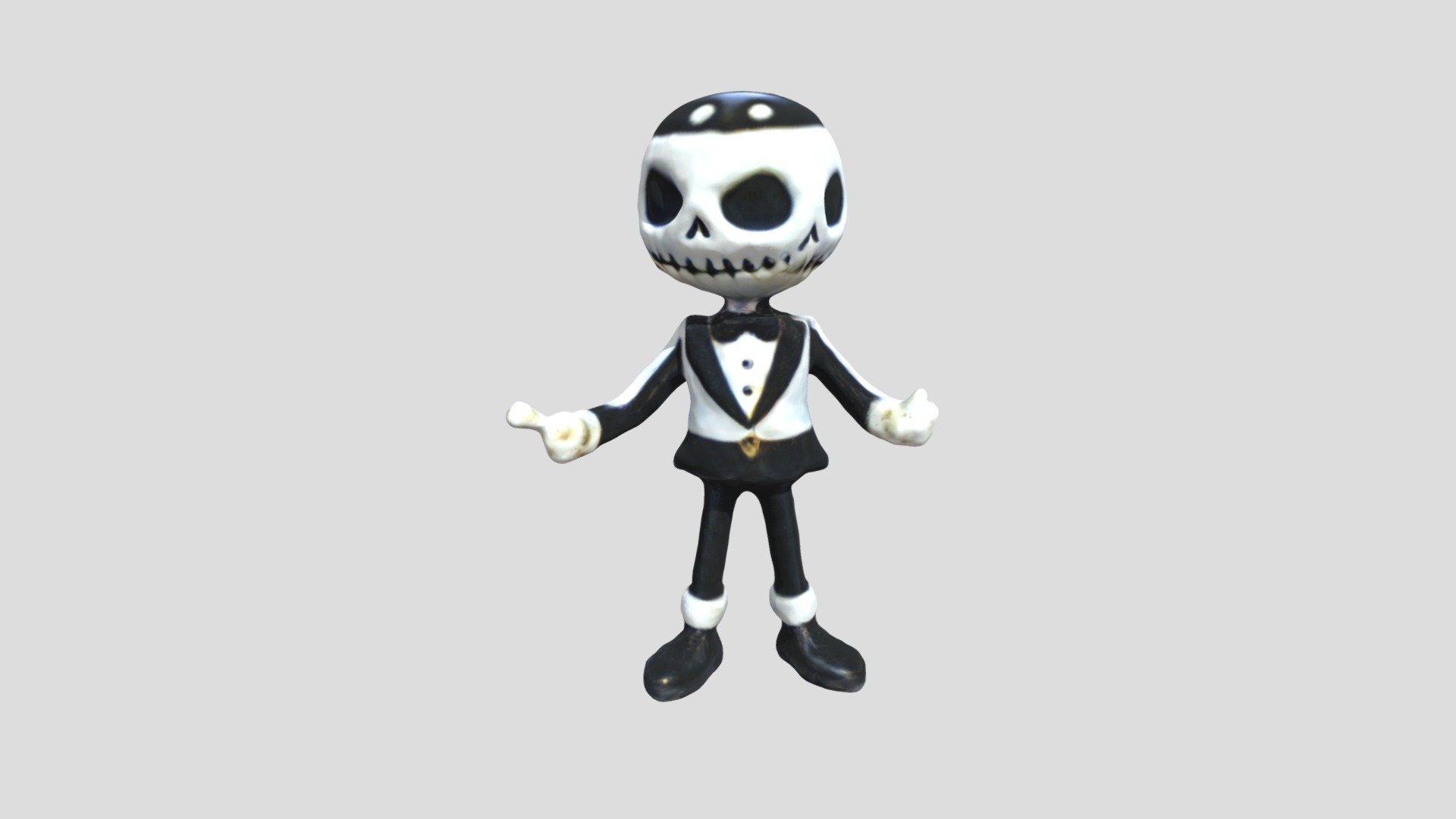 Jack Skellington Bobblehead Buy Royalty Free 3D model by HistoryView