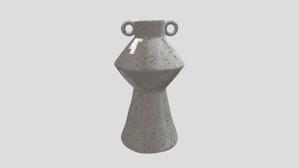 Geometric Ceramic Green Vase