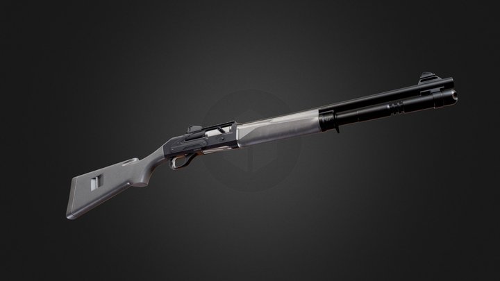 Benelli M4 (Low-Poly) - (Game Ready) 4k HD, PBR 3D Model