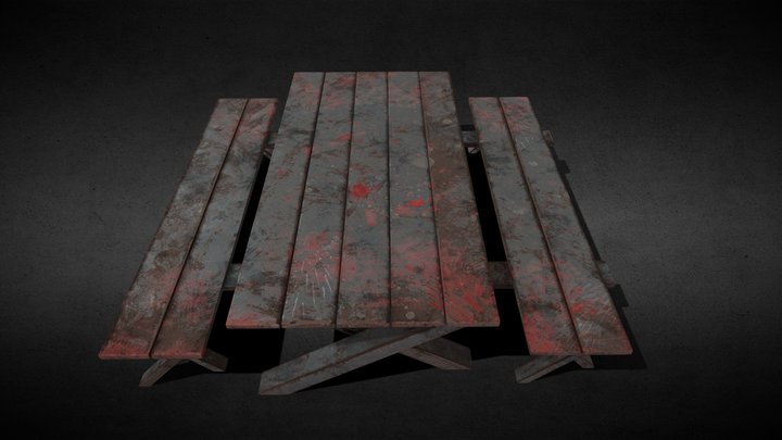 Mesa de metal /  metal table 3D Model