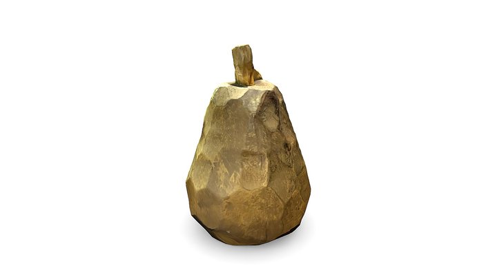 Gold Pear 3D Model