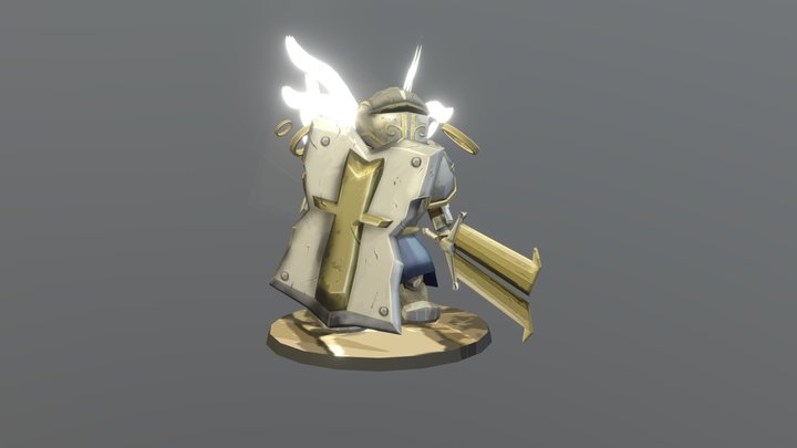 Mini Knight Sanctum Keyforge 3D Model