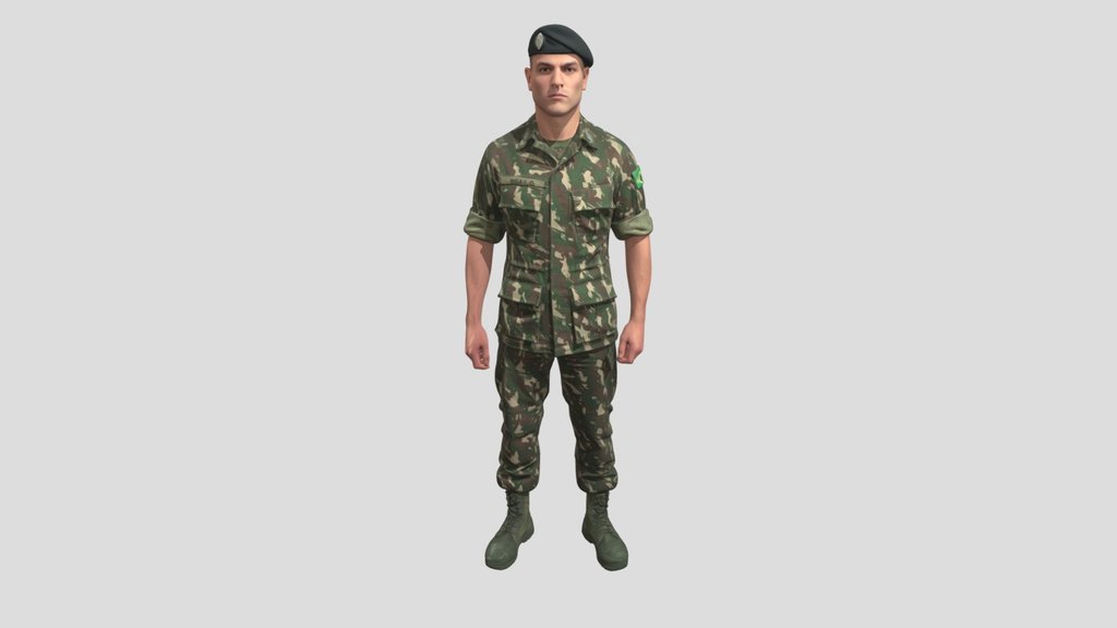 Brazilian Army Soldier in Camouflage