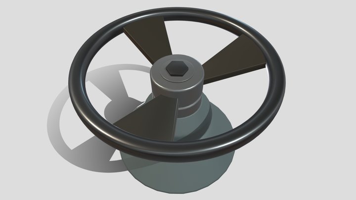 Wheel Handle Animation 3D Model