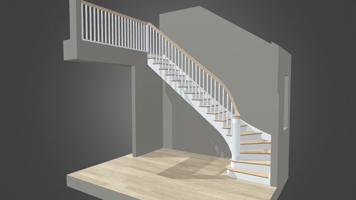 Classic staircase 3D Model