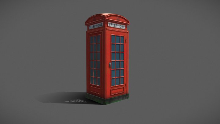 Red Telephone Box 3D Model